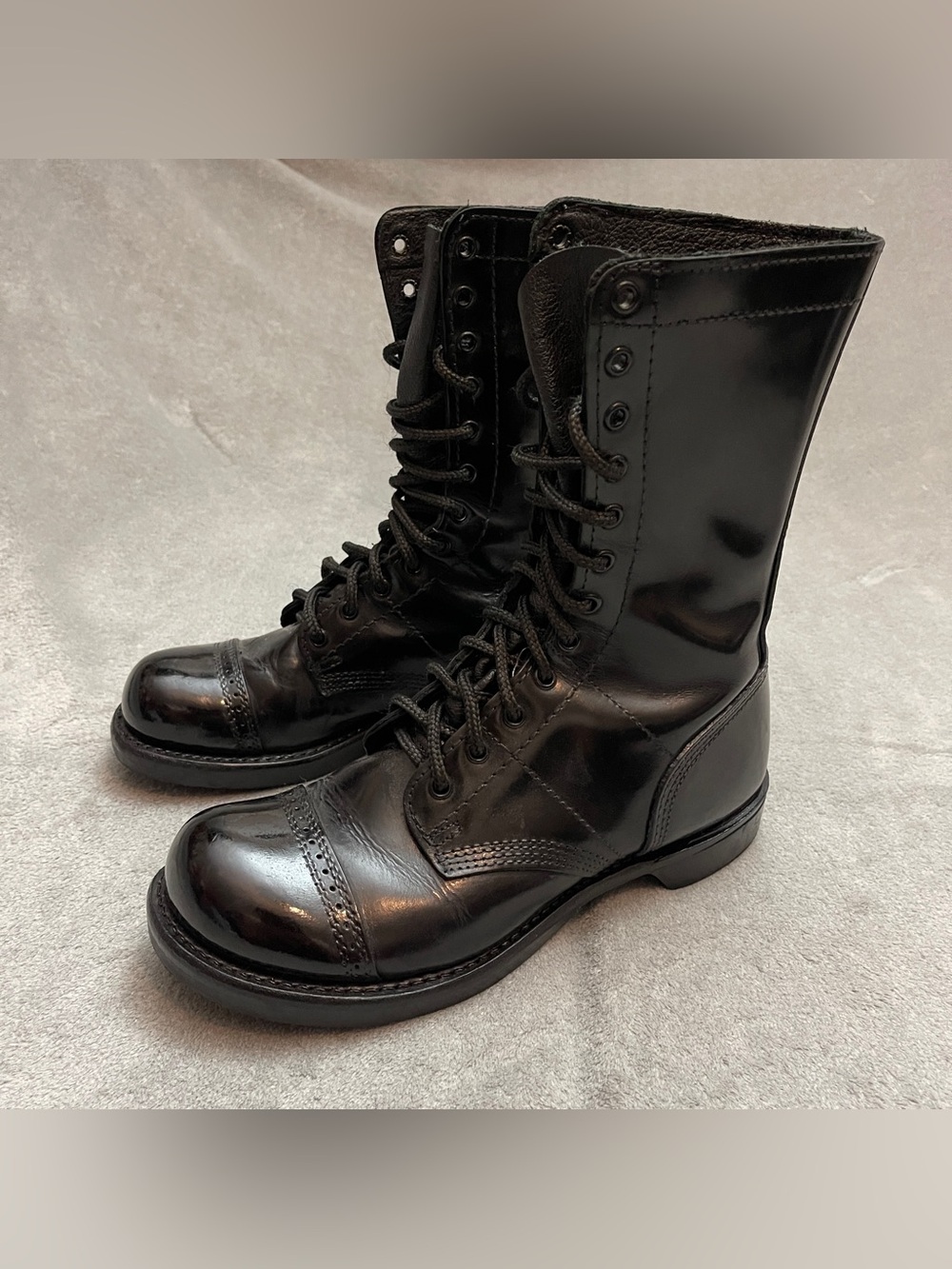 Corcoran 1500 Black Leather Field Original Jump Mens Drill Military Boots Sz 7 E